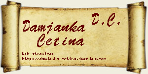 Damjanka Cetina vizit kartica